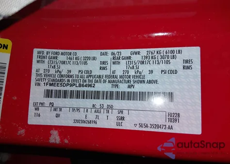 2023 Ford Bronco Big Bend from USA, damaged, VIN 1FMEE5DP9PLB64962